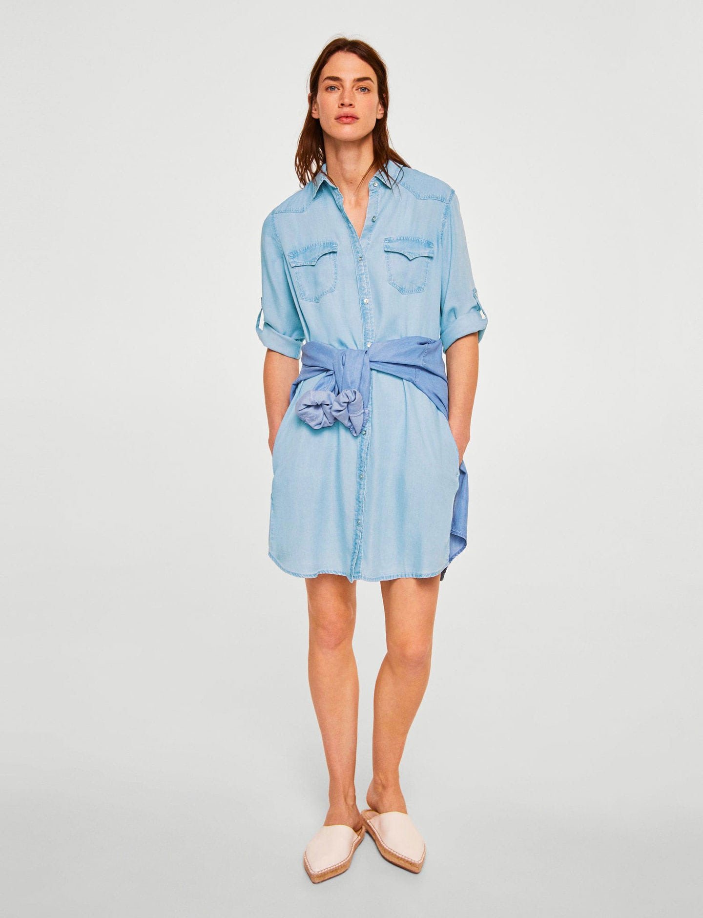 Denim shirt dress