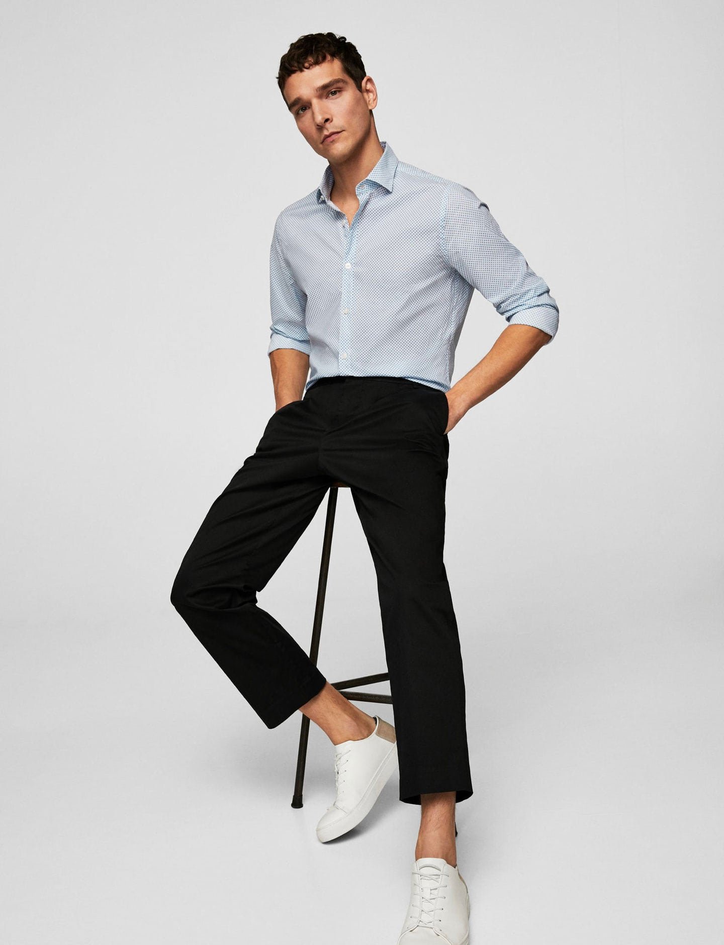 Slim-fit cotton shirt