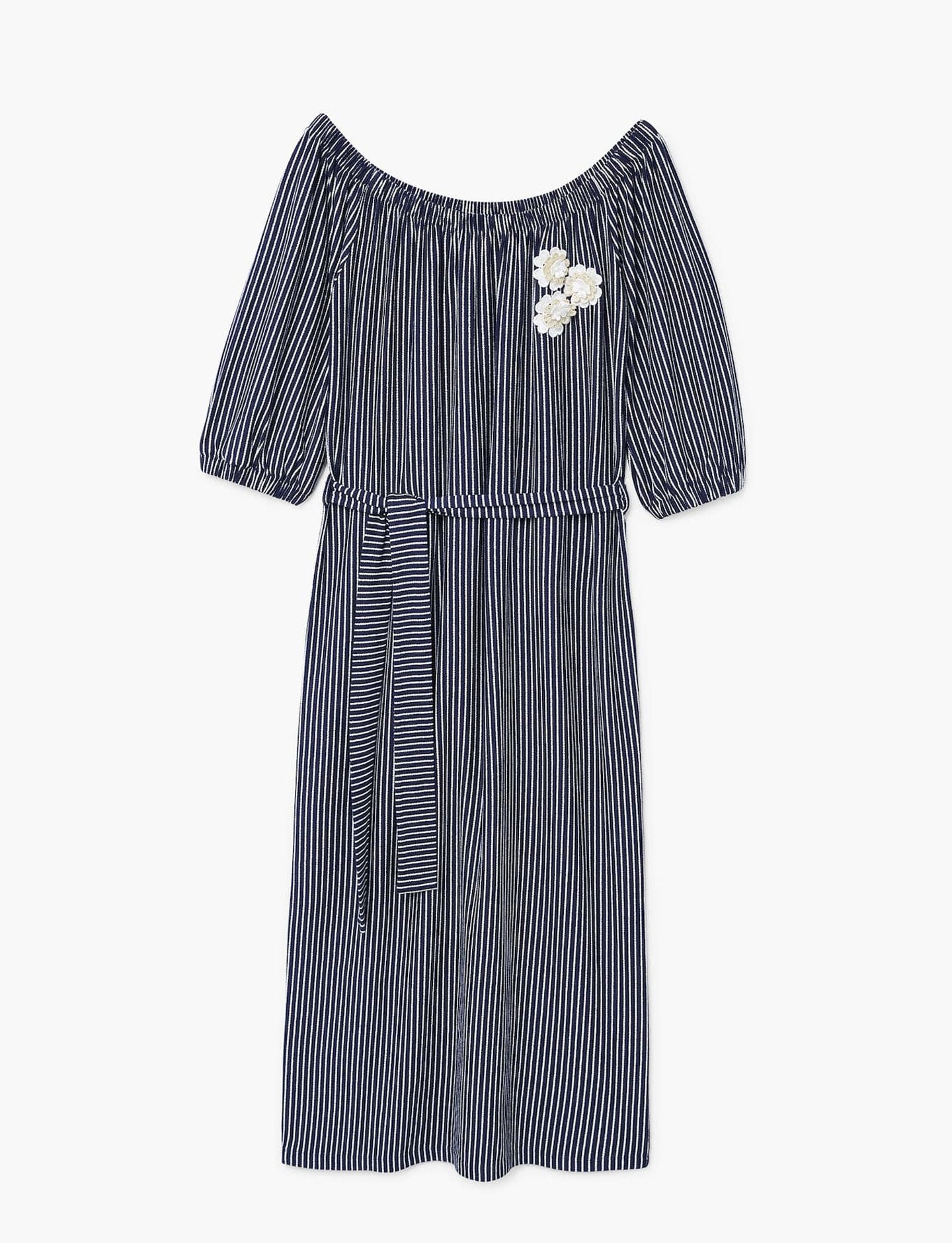 Off-shoulder striped dress - Image 5