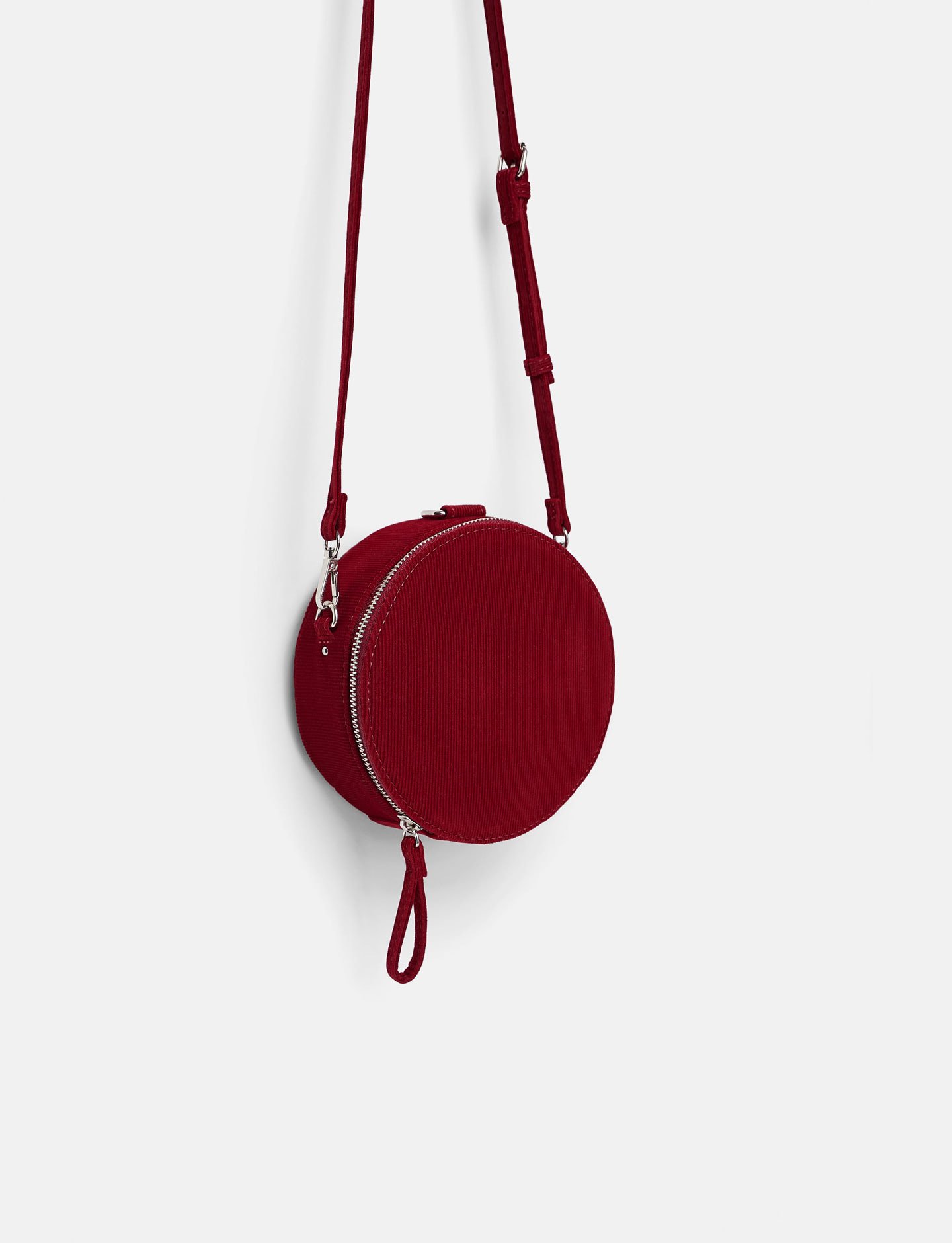 Round Corduroy Crossbody Bag - Image 3