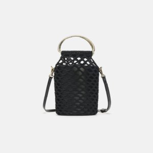 Crochet Tote Bag With Mental Handles