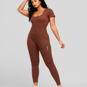 Forte RibbedEase Short Sleeve Jumpsuit