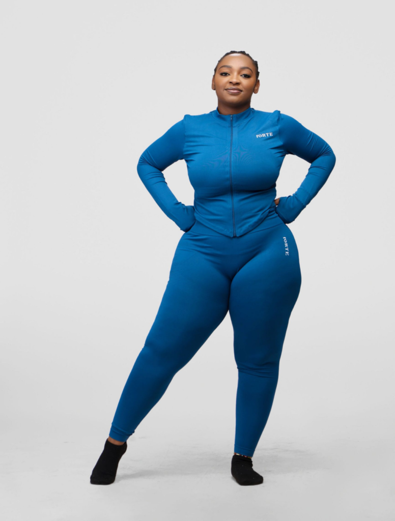 Forte Plus Size SculptFit Zip Jacket & Leggings Set