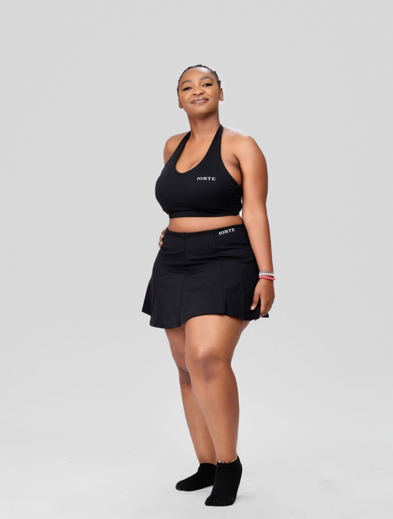 Forte CourtFlex Halter Crop Top & Skort